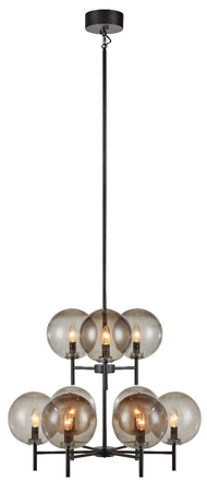 Lampa wisząca Markslöjd CROWN 107921 czarny/przydymiony