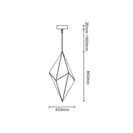 Lampa wisząca Konstelacja pionowa 7xG9 czarna LP-055/1P BK