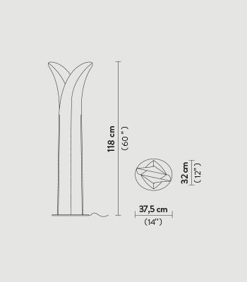 Lampa podłogowa Slamp PALFL00WHT00000000EU Las Palmas