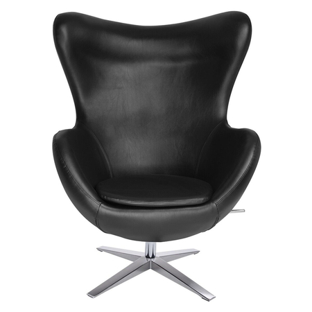 Fotel EGG SZEROKI PU czarny