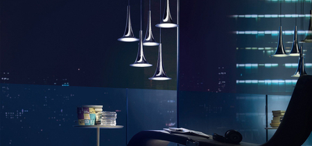 Lampa wisząca Axo Light Nafir 3 Chrom-biel