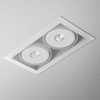 Lampa wpuszczana AQForm Squares 111 x 2 Qrled 230V Recessed Biały Struktura
