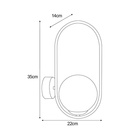 Kinkiet VENTA Kaja K-5125 bursztynowy