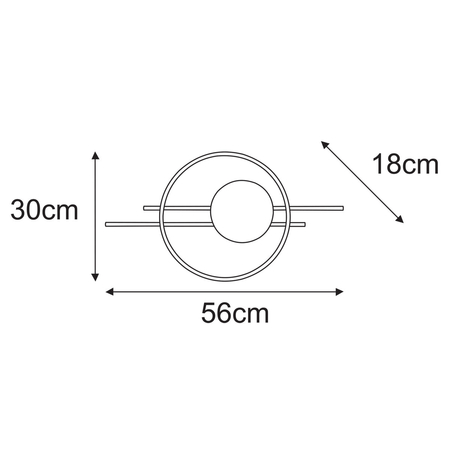 Kinkiet Kaja ASTRA K-5340 grafitowy, czarny