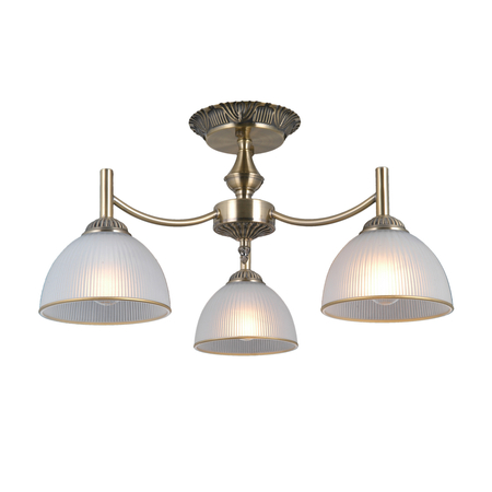 Lampa sufitowa Italux Fener PND-40653-3-ABR-WH Antyczny mosiądz