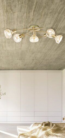 Lampa sufitowa Rabalux Holly 5552 złoto antyczne