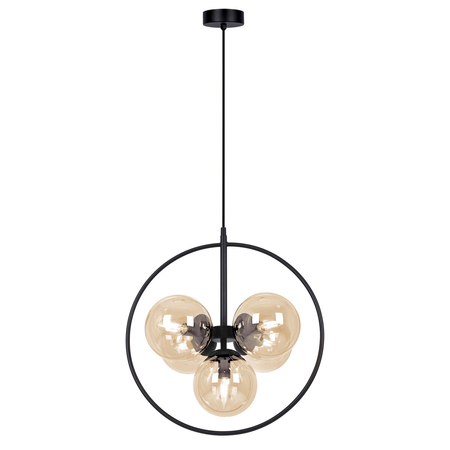 Lampa wisząca Kaja LOGAN K-5369 czarny, bursztynowy