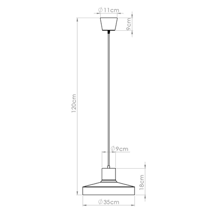 Sollux Lighting Lampa wisząca BILO ochra czerwona SL.1706