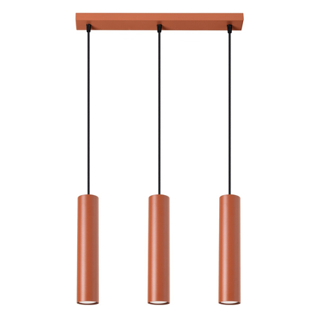 Sollux Lighting Lampa wisząca LAGOS 3L ochra czerwona SL.1491