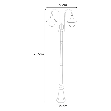 Lampa zewnętrzna BOSTON Kaja K-8132 CZARNY 