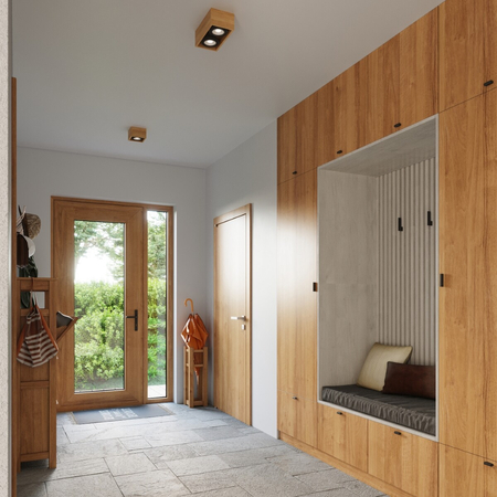 Sollux Lighting Plafon QUATRO 2 naturalne drewno SL.0916