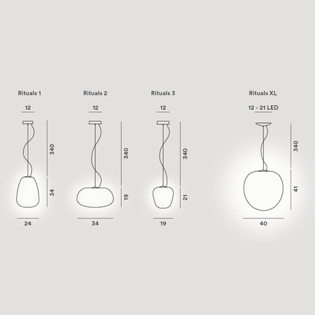 Lampa wisząca Foscarini 2440074EG-10 Rituals XL