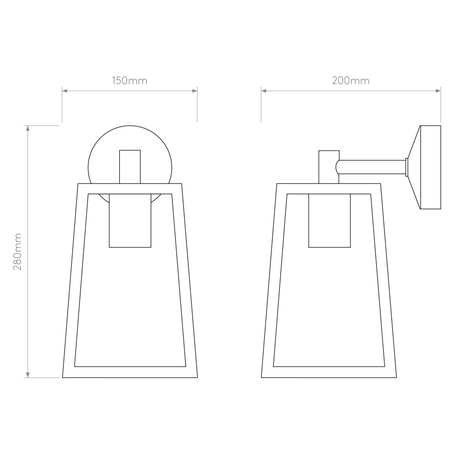 Kinkiet zewnętrzny Astro Calvi Wall 215 1306005 Antyczny Mosiądz