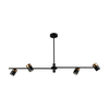 Lampa wisząca Italux PND-58892-4-BK-BRO Czarny, mosiężny