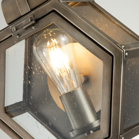 Mała latarnia naścienna Heath - 1 źródło światła - Oksydowany brąz Quintiesse QN-HEATH-S-BU