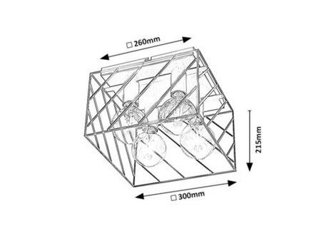 Lampa sufitowa Rabalux Boroo 71027 czarny matowy