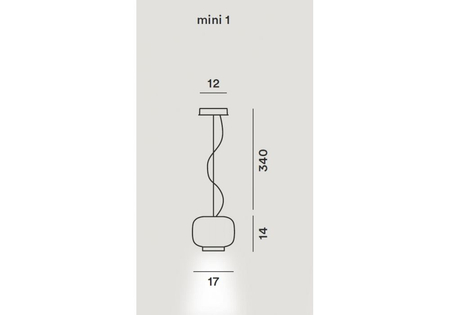 Lampa wisząca Foscarini 210271R1-53 Chouchin mini 1