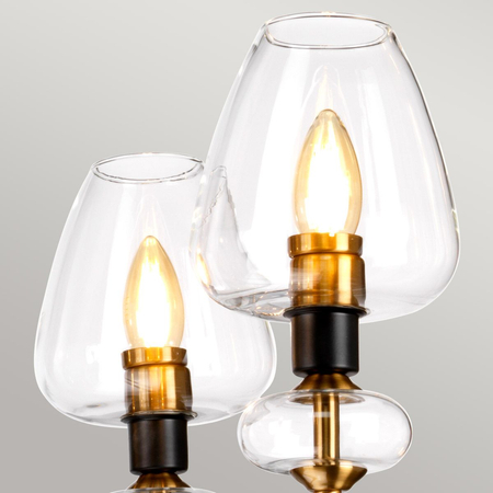 Żyrandol Elstead Lighting Armand czarny/mosiądz DL-ARMAND5-AB