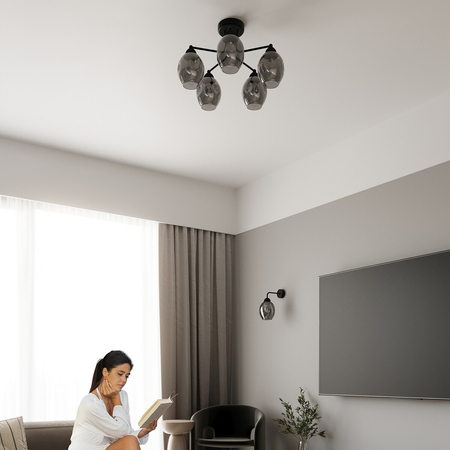 Sollux Lighting Kinkiet FILLAN 1 czarny SL.1143