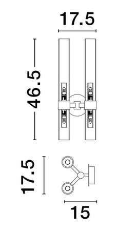 Kinkiet Luces Exclusivas ACUNA - czarny mat LE43349
