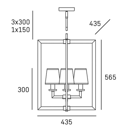 Cosmo Light Lampa wisząca LONDON P04021CH-WH