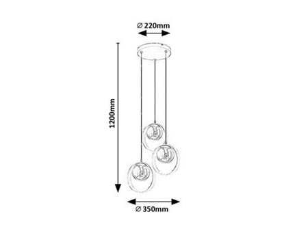 Lampa wisząca Rabalux Peyton 72063 buk