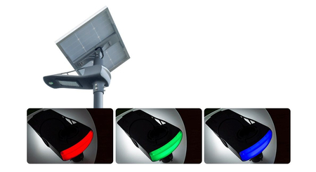 Lampa uliczna solarna LED Greenie 20W Bluetooth, PIR, wskaźnik RGB