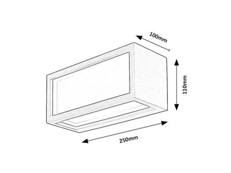 Kinkiet zewnętrzny Rabalux Lublin 77099 czarny