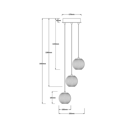 Light Prestige Lampa wisząca Brillant 3 złota LED CCT LP-3303/3P GD