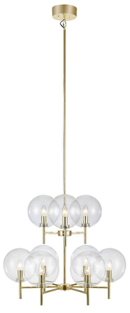 Lampa wisząca Markslöjd CROWN 107920 złoty/przezroczysty