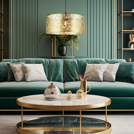 Milagro Lampa wisząca Blossom 1xE27 MLP0870 ZŁOTY + CZARNY