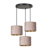 Lampa wisząca HILDE 3 BL PREMIUM ROSE Emibig 1053/3PREM różowy