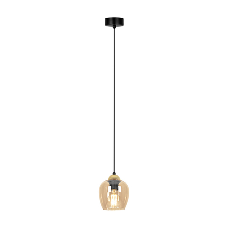 Lampa wisząca Kaja TULA K-5605 czarny, złoty, bursztyn