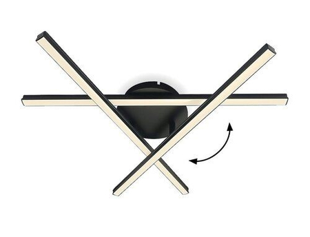 Lampa sufitowa Rabalux Svetlana 3514 czarny matowy