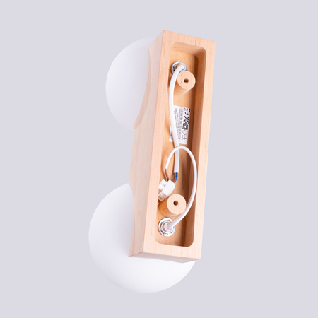 Sollux Lighting Plafon BULBO 2 naturalne drewno SL.1683