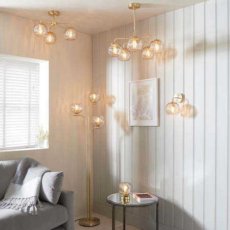 Endon Lighting Lampa podłogowa 91974 mosiądz