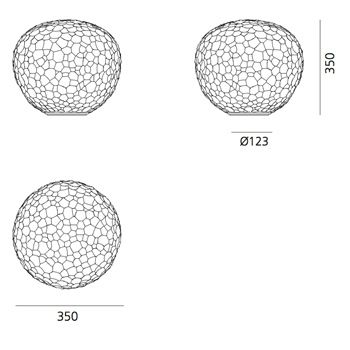 Lampa stołowa Artemide 1700010A Meteorite 35