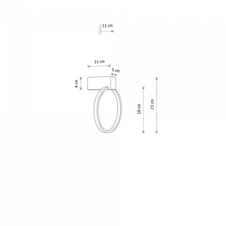 Kinkiet CIRCOLO LED XS Nowodvorski 10858 czarny