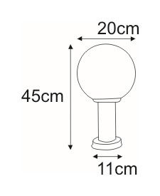 Lampa zewnętrzna ANA Kaja K-LP270-450 chrom