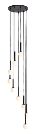 Lampa wisząca RIU 9 RING ALL BLACK Aldex 1117N1 czarny