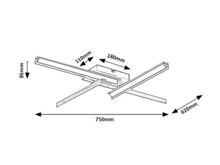 Lampa sufitowa Rabalux Remiel 71145 czarny matowy