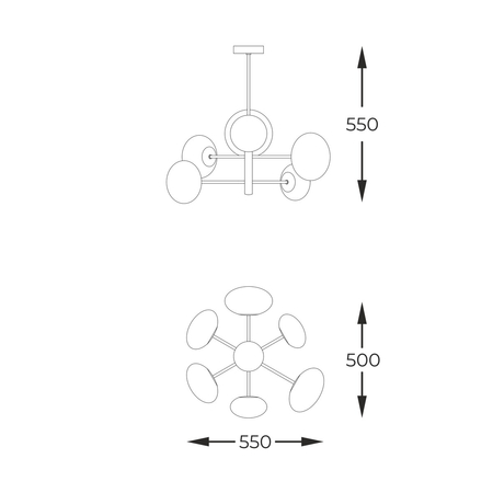 Lampa wisząca Zuma Line 1197 OMI LAMPA WISZĄCA ZŁOTY