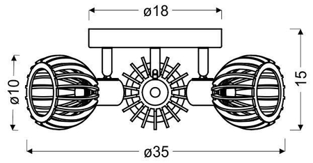 Lampa sufitowa Candellux  98-68118 Atarri