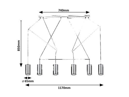 Lampa wisząca Rabalux Aslaug 72018 czarny matowy