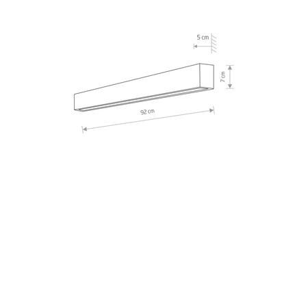Kinkiet STRAIGHT WALL LED M Nowodvorski 7594 czarny