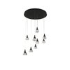 Lampa wisząca DALMATIA 9 BLACK Azzardo AZ3143 czarny