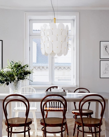 Lampa wisząca By Rydens Omlot Ø50 biały/miedziany