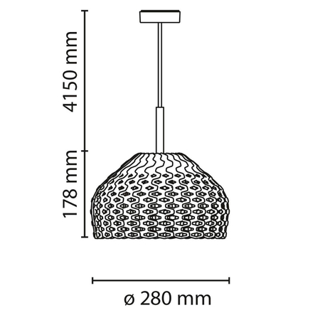 Lampa wisząca Flos F7762048 Tatou 1 Szara