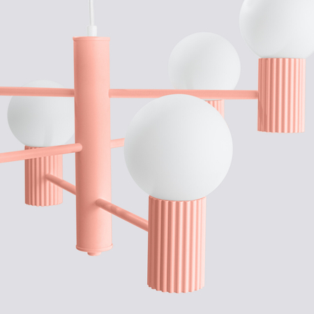 Sollux Lighting Żyrandol HALO 6 brzoskwiniowy SL.1838