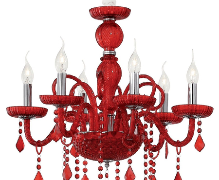 Żyrandol Ideal Lux 027418 Giudecca SP6 Rosso